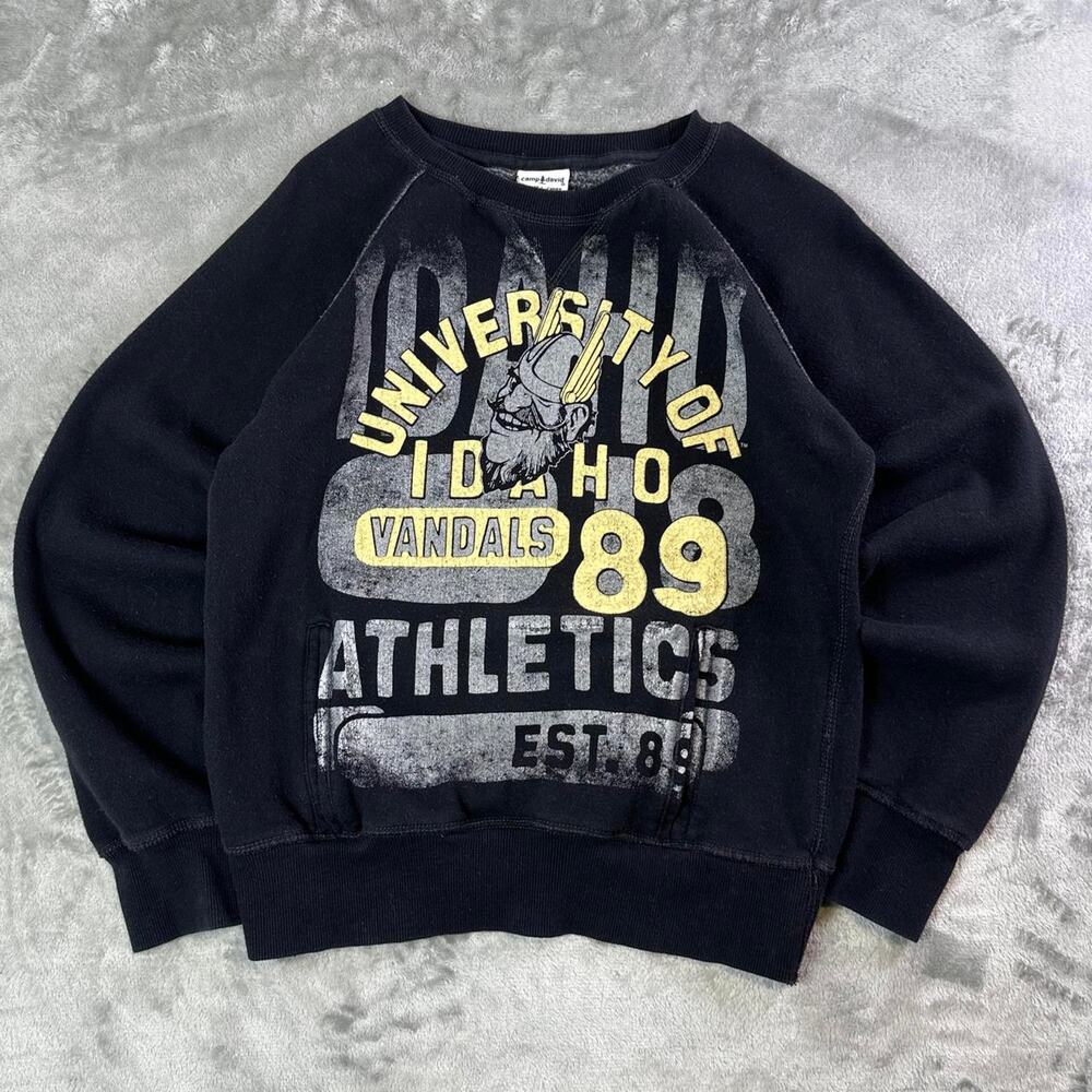 Camp David University of Idaho Vandals Sweatshirt Black Graphic Crewneck